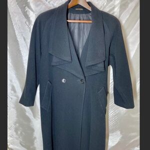 Vintage USA 100% Wool Long Draped Coat 14P